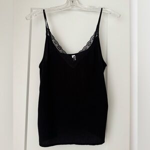 BP Lace Trim Cami Top / Black / S
